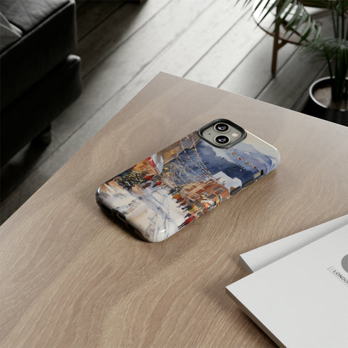 Bustling Victorian Christmas Market - Impact Resistant Phone Case